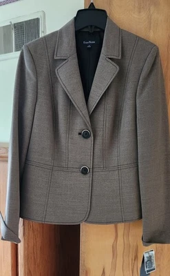 Evan Picone Women's Taupe Blazer with Matching Pants Size 8 Brand New with Tags - Image 1 of 4