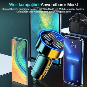 Bluetooth 5.0 FM Transmitter Auto Mp3 Player USB Radio KFZ SD Freisprechanlage - Bild 1 von 22