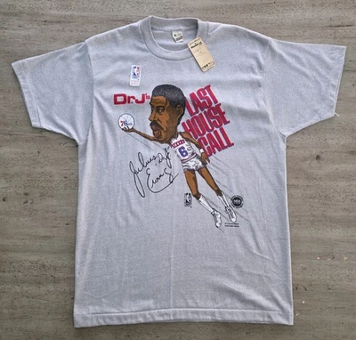 Camiseta Caricatura Dr J Julius Erving Años 80 De Colección Philadelphia 76ers Sixers XL Foto 1 de 4