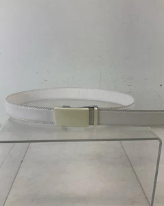 Chaoren White Leather Adjustable Ratchet Belt - Picture 1 of 4