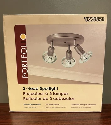 Portfolio 3-Head Spotlight Brushed Nickel Ceiling Light 0226850 - Image 1 of 4