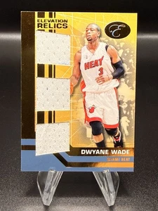 Dwyane Wade 2007-08 Bowman Elevation Triple Relic Patch /29 Game Worn SL Jrsy # - Picture 1 of 2