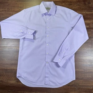 Canali 1934 Hemd Herren 41-16 Lila 100% Baumwolle Twill Made In Italy " - Bild 1 von 9