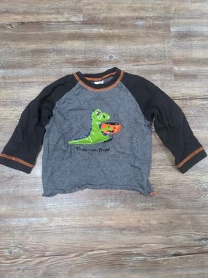 Camisa de Halloween de truco o trato de dinosaurio de 24 m para niños manga larga Foto 1 de 4