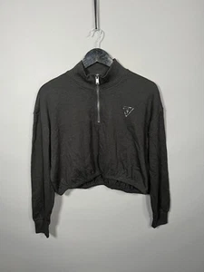 GUESS 1/4 ZIP Sweatshirt - Size Medium - Black - Great Condition - Women's - Picture 1 of 5
