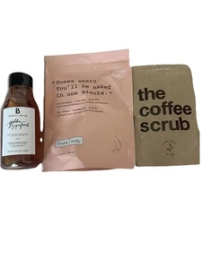 Lot Of 3 Bath/shower Items (2 coffee body Scrubs & 1 Shower Gel) - Picture 1 of 3