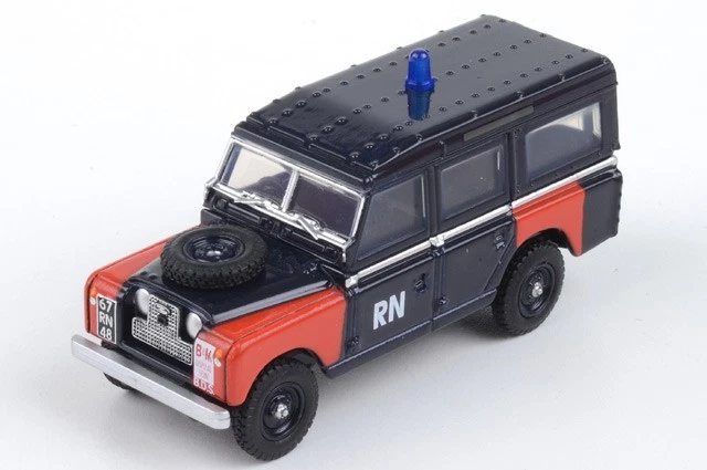 76LAN2021 Oxford Diecast Land Rover Serie II LWB 1/76 Modelo Royal Navy Bomba Foto 1 de 2