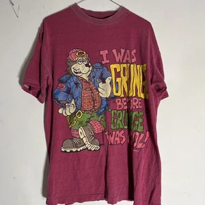 Vintage 90s I Was Grunge CARTOON T-Shirt M - Bild 1 von 9