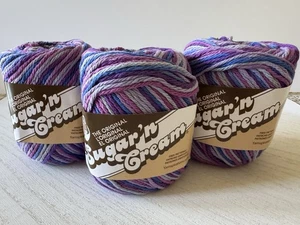 Lily Sugar 'n Cream 100% Cotton Yarn~(3) 2 oz Skeins~Jewels 00201 - Picture 1 of 6
