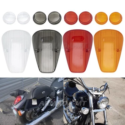 Lente de luz trasera de freno para HONDA VTX1300C VTX1800C cubierta de lámpara de señales de giro personalizadas Foto 1 de 4