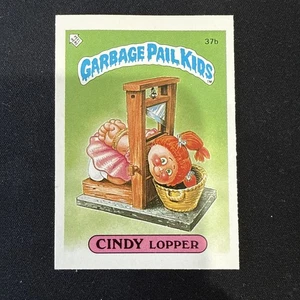 1985 Topps Garbage Pail Kids UK Series 1 #37b Cindy Lopper Sticker Trading Card - Bild 1 von 4
