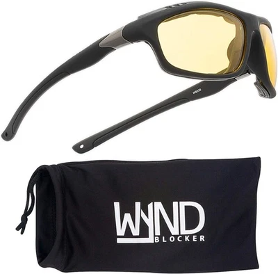 Gafas de sol Blocker Airdam para montar en motocicleta, conducir, pescar, negras | amarillas Foto 1 de 4