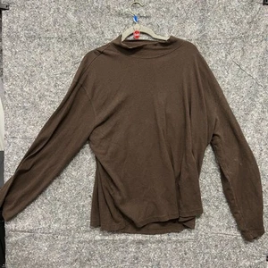 Cherokee Shirt Men XL Brown Long Sleeve Basic Casual Mock Neck T-Shirt - Picture 1 of 4