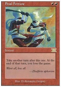 Final Fortune - Heavy Play MTG Classic 6th Edition - Picture 1 of 1