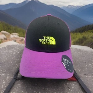 North Face Hat Mesh Trucker Snapback "Violet and Black" Classic Cap OSFM H18 - Picture 1 of 7