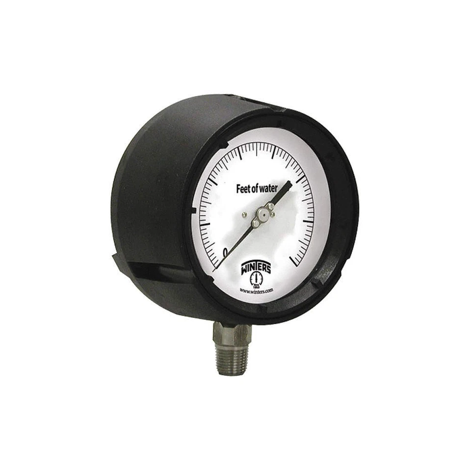 Winters PAL6008ALT-STAT Manometer, 4-1/2" Zifferblattgröße, schwarz 491C84 - Bild 1 von 1