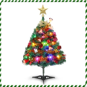 Mini Albero di Natale Artificiale Piccolo Pino 24 Pollici 60cm Ornamenti Decorazione Casa - Foto 1 di 7
