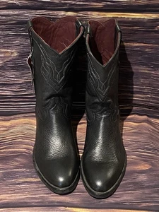 Montana Stiefel schwarz Hirschleder Westernstiefel US GRÖSSE 13EE - Bild 1 von 9