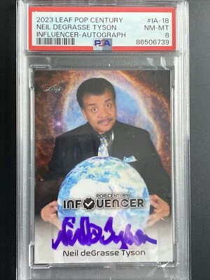 Neil deGrasse Tyson Auto 2023 Leaf Pop Century Influencer Autograph /199 PSA 8 - Image 1 of 4