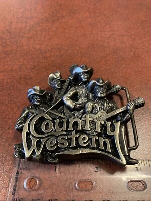 Vintage 1981 Bergamont Country Western Band Cantante T-96 Hecho en EE. UU. Hebilla de cinturón Foto 1 de 4