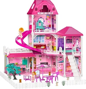 Casa De Muñecas Barbie Para Niñas Con Accesorios Incluidos 4 Habitacione - Picture 1 of 24