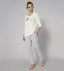 Triumph Pijama Cuello Redondo Invierno Mujer Manga Pantalones Largo 100% Algodón - Imagen 1 de 3