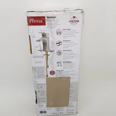 Grifo de baño Pfister Venturi palanca única/agujero 4" defensa puntual níquel cepillado Foto 1 de 4