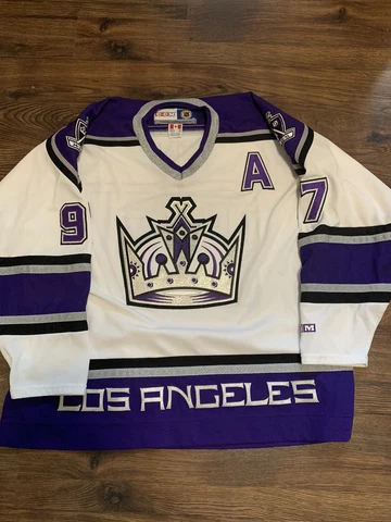 CCM Jeremy Roenick Los Angeles Kings Crown NHL Hockey Jersey White Home XXL Cover