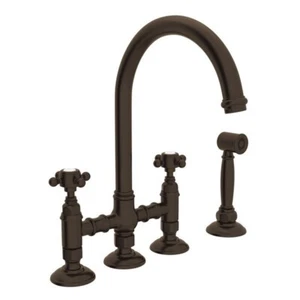 ROHL A1461XMWSTCB-2 Kitchen Faucet in Tuscan Brass Italian Country Collection - Picture 1 of 6
