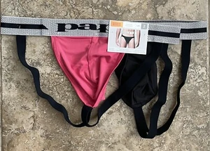 Men’s Size L Papi Two Pack Jock Straps Pink And Black - Picture 1 of 3