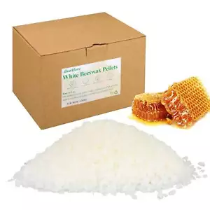 5LB Pure Organic White Beeswax Pellets-Ideal for Candle, Skin Care & Soap Making - Picture 1 of 7