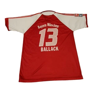 FC Bayern Munchen 2003-2004 Home Jersey #13 Ballack Red Shirt Size XL  - Picture 1 of 10