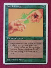 Magic The Gathering 4TH EDITION INSTILL ENERGY single green card MTG