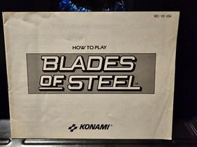 Blades of Steel Nintendo NES Manual Instruction Booklet Only