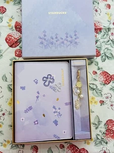 New Starbucks China Purple Lavender Notebook And Key Chain Set Gifts - Foto 1 di 17
