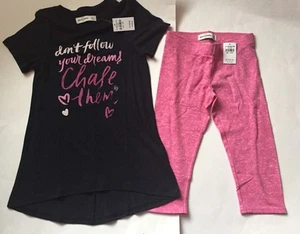 NWT Abercrombie Kids Don't Follow Your Dreams Top & Cropped Leggings XS/S - Picture 1 of 3