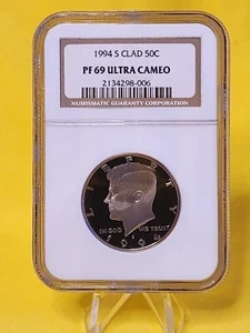 1994-S CLAD ~ Kennedy Half Dollar ~ NGC PF69 ULTRA CAMEO ~ Brown Label - Bild 1 von 4