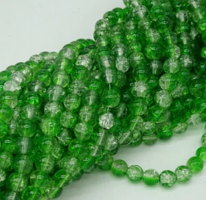 4mm 6mm 8mm 10mm 12mm Crackle Glass Bead Round Beads - Picture 1 of 31