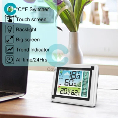 Wireless Weather Station Digital LCD Indoor & Outdoor Hygrometer Thermometer ℉/℃ - Image 1 of 4