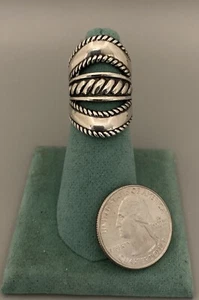 ✨Relios Carolyn Pollack Southwestern Style Sterling Silver Xtra Wide Ring SZ 7 - Picture 1 of 14