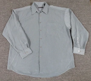 Salute Oleg Cassini Shirt Mens XXL Blue Button Up Long Sleeve Classic Fit New - Picture 1 of 11