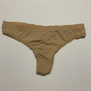 Lane Bryant Cacique No Show Thong Panties Underwear Tagless Beige Nude 0 / 2 - Picture 1 of 3