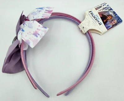 Frozen II Hair Headband Disney Ribbon Bows Elsa Anna Holiday Christmas Winter - Image 1 of 4