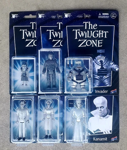 TELEVISION CITY THE TWILIGHT ZONE ACTION FIGURES 6 TOTAL MINT ON CARD BIFF BANG Cover