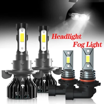 Combo faros LED altos/bajos + kit de bombillas antiniebla blancas para Dodge Dakota 2005-2009 Foto 1 de 4