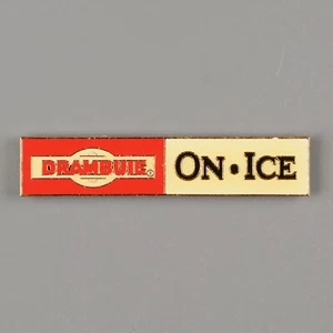 Drambuie On Ice pin - Scotch whiskey liqueur - VINTAGE 2-stud hat tie tack red - Picture 1 of 6