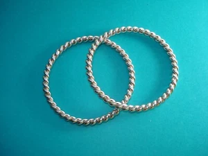 2 Bracelets Joncs Torsade Signés GROSSE 1970  - Bild 1 von 12