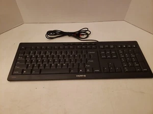 Cherry Stream Computer Keyboard JK-8500EU-2 Black USB TESTED NEW - Picture 1 of 6