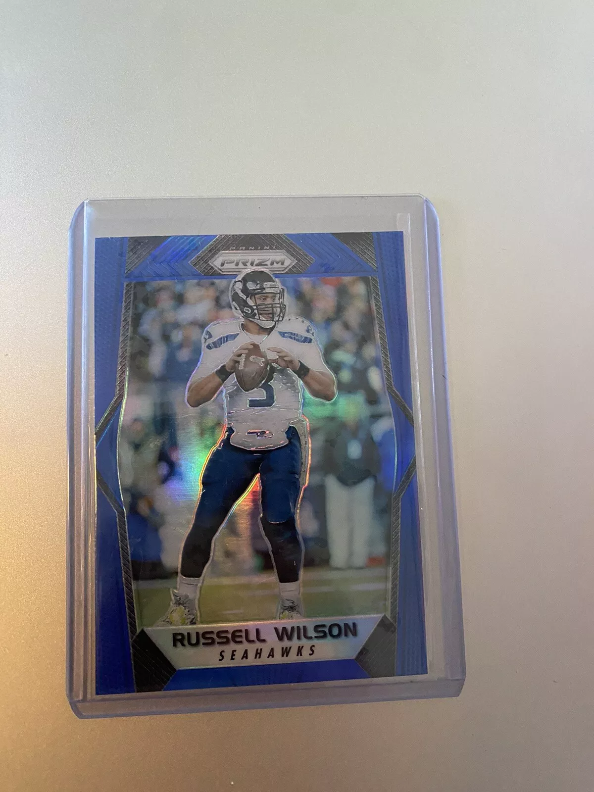Russell Wilson blue prizm SSP 127 2017 Panini RARE SEAHAWKS STEELERS NFL FOOTBAL