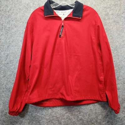 Tommy Hilfiger Golf Women's Red 1/4 Zip Long Sleeve Collared Windshirt Size M - Image 1 of 4